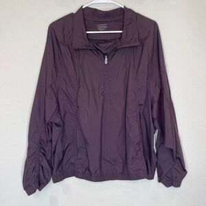 Athleta Grace Half Zip Top Women's L Windbreaker Pockets Running Outdoor